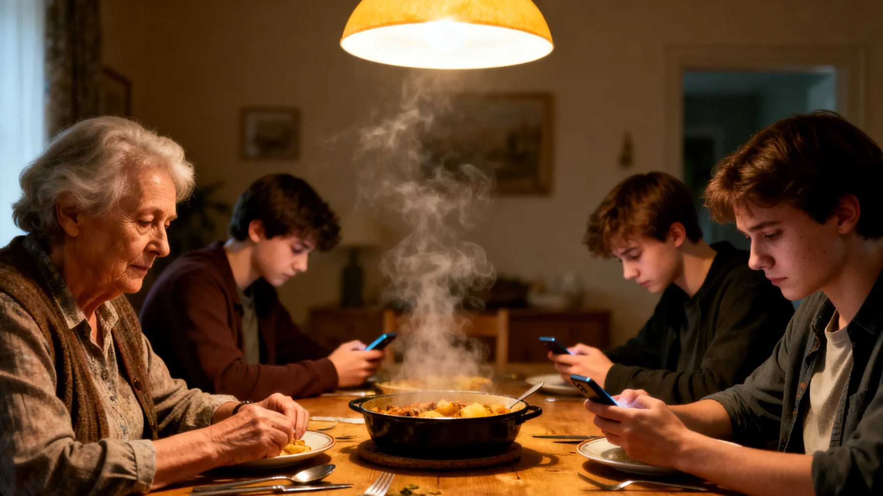 Die Großeltern machen sich große Sorgen über den übermäßigen Konsum digitaler Geräte ihrer erwachsenen Enkelkinder – insbesondere Smartphones, soziale Medien und Videospiele – und haben das Gefühl, dass die Technologie eine unsichtbare Mauer zwischen ihnen errichtet hat. Bei Familientreffen sind die Enkel ständig am Handy, reagieren einsilbig auf Gespräche und zeigen wenig Interesse an gemeinsamen Aktivitäten oder am Austausch von Familiengeschichten. Die Großeltern fühlen sich übergangen, emotional ausgegrenzt und fragen sich, ob ihre Anwesenheit noch einen Wert für die jungen Erwachsenen hat."