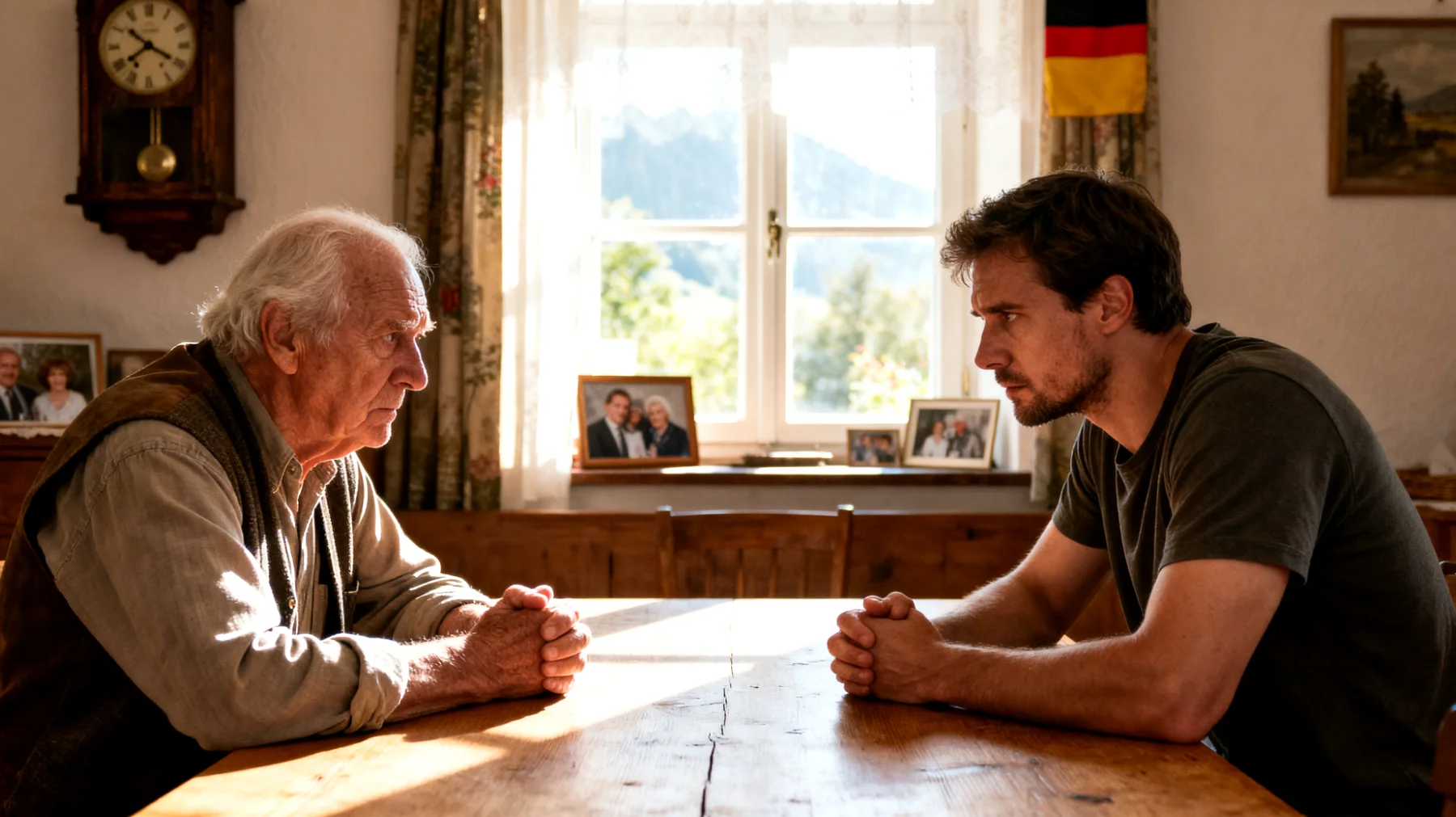 Der Großvater setzt klare Regeln und Grenzen im Umgang mit seinen erwachsenen Enkeln, doch diese empfinden die Grenzen als überholt und nicht mehr zeitgemäß. Es entstehen wiederkehrende Konflikte, weil die jungen Erwachsenen ihre Autonomie einfordern, während der Großvater an seinen Werten und Vorstellungen festhält und sich nicht respektiert fühlt."